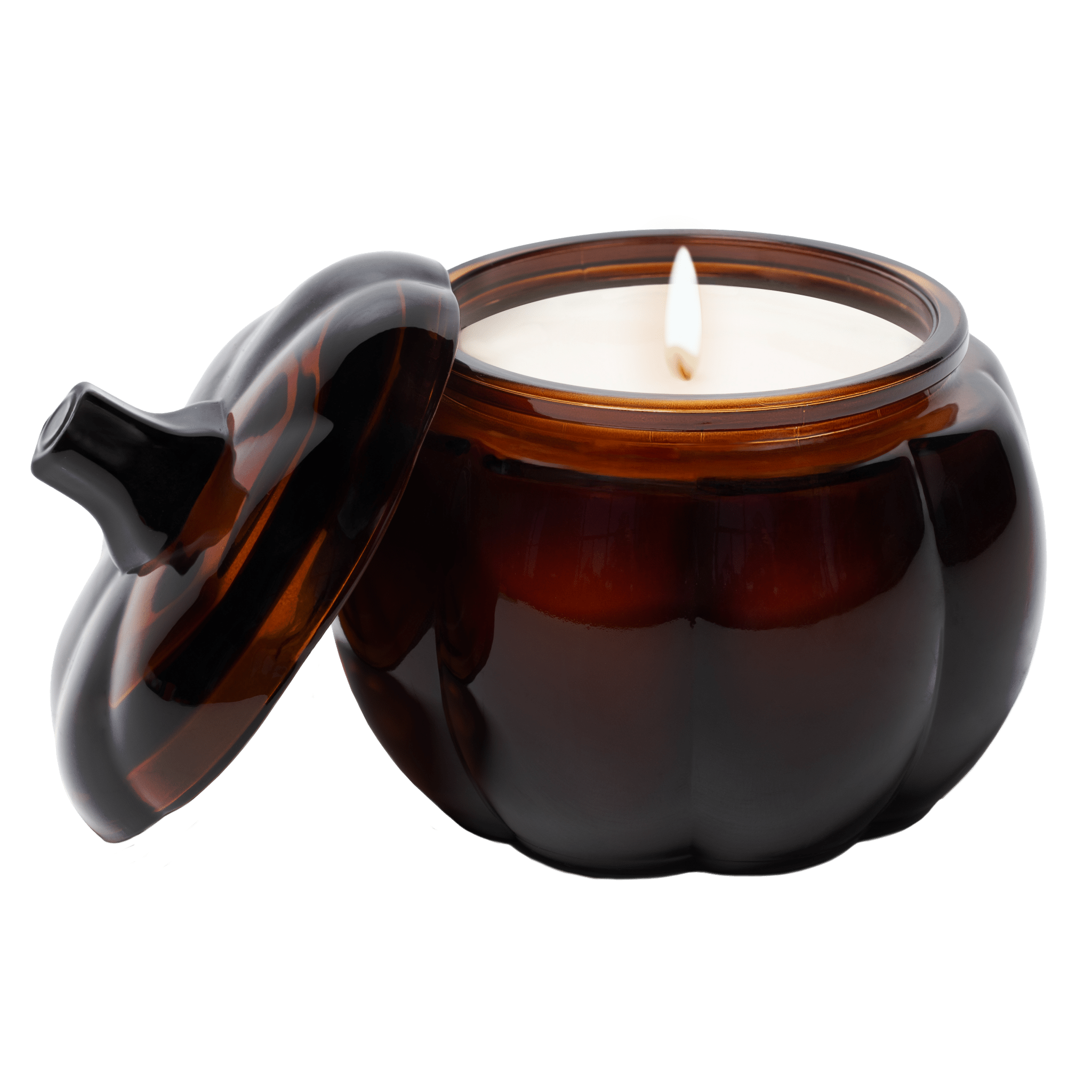 Hello Fall Soy Candle (20 oz Amber Glass Pumpkin Jar)