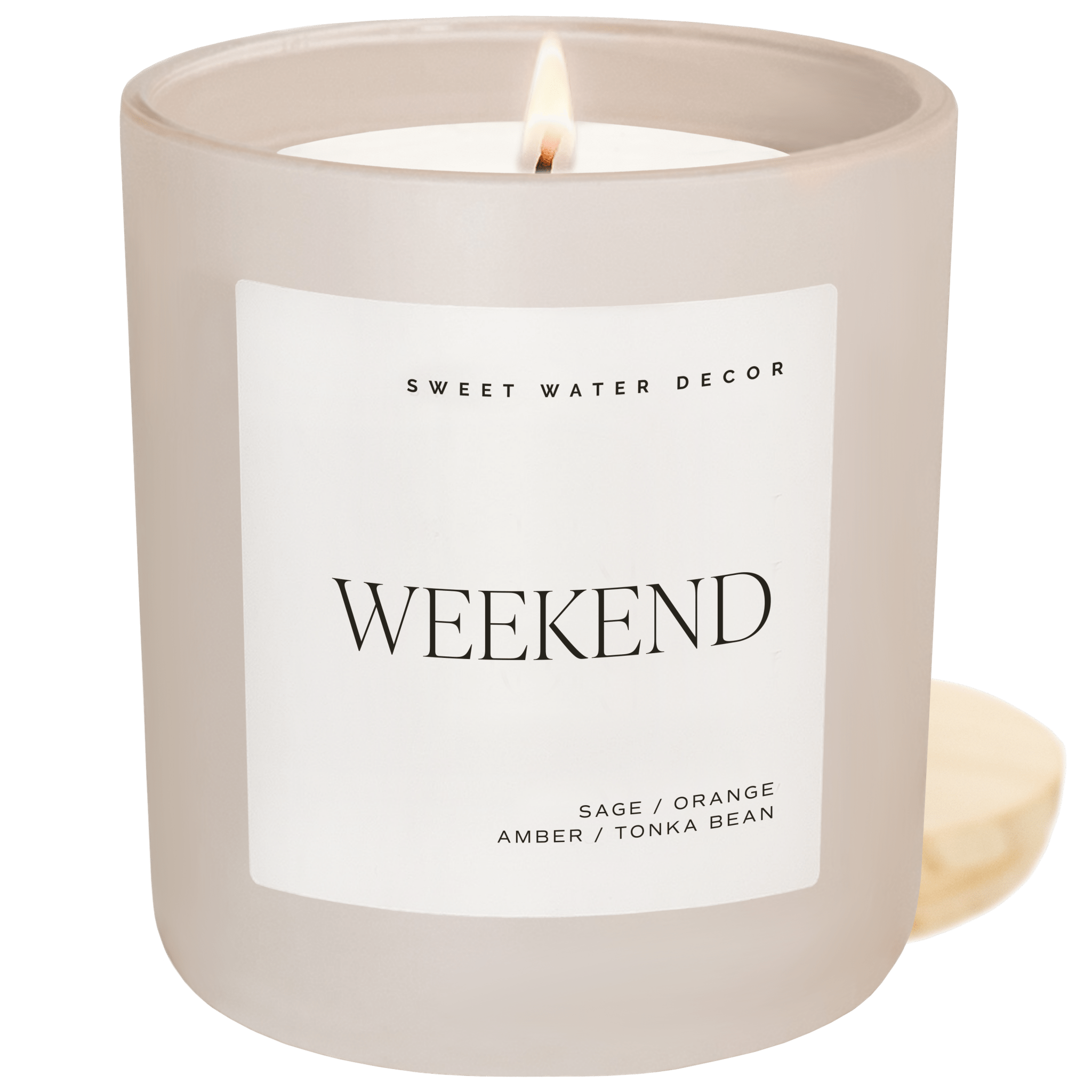 Weekend Soy Candle (15oz Tan Matte Jar)