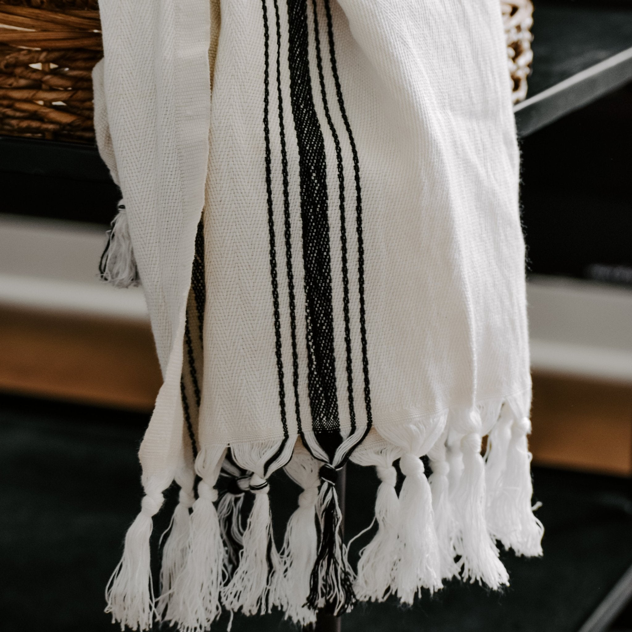 Savannah Turkish Cotton & Bamboo Hand Towel (Five Stripe)