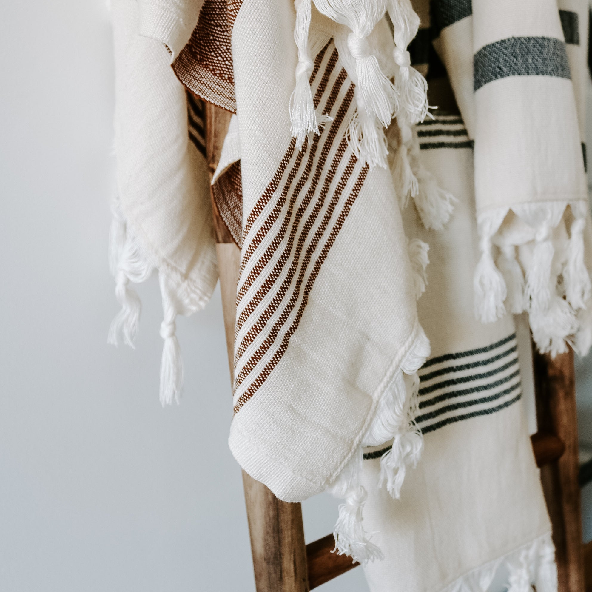 Turkish Cotton & Bamboo Hand Towel (Multi Stripe)