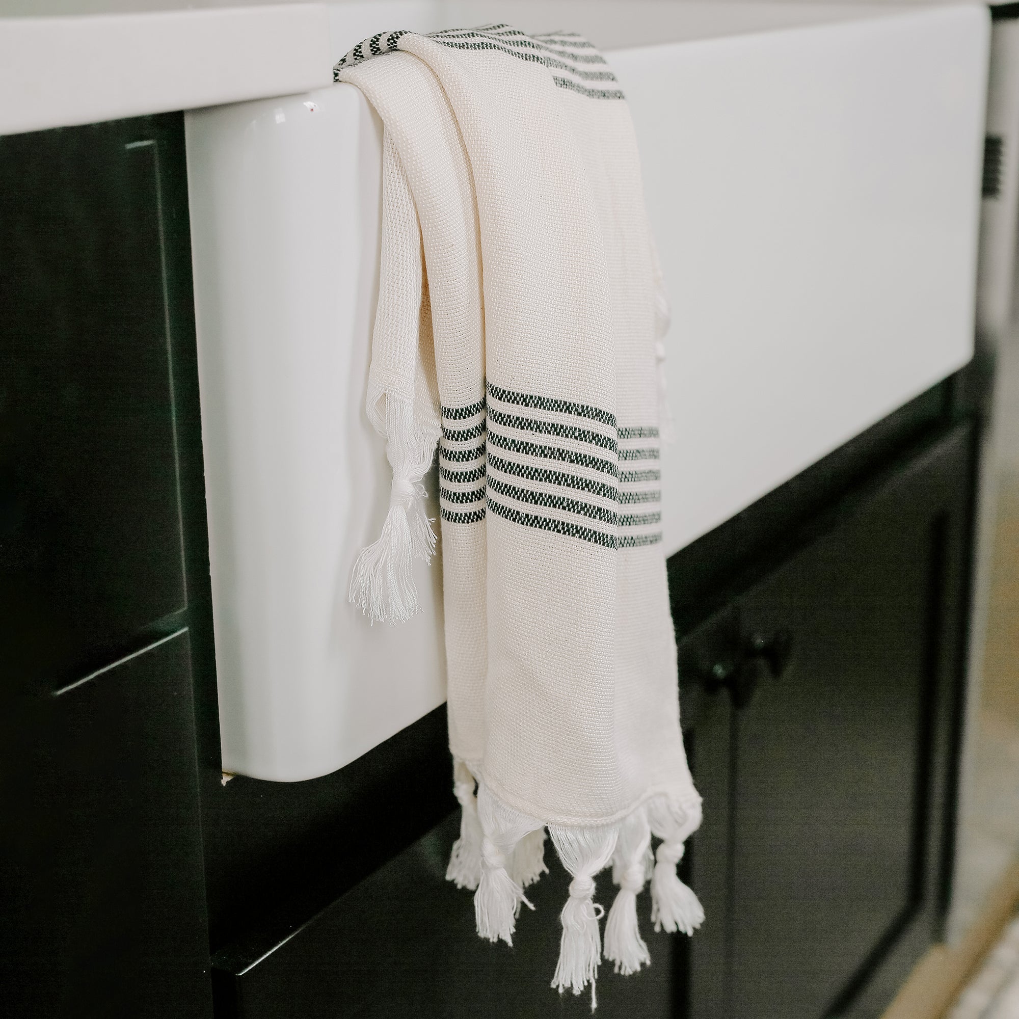 Turkish Cotton & Bamboo Hand Towel (Multi Stripe)