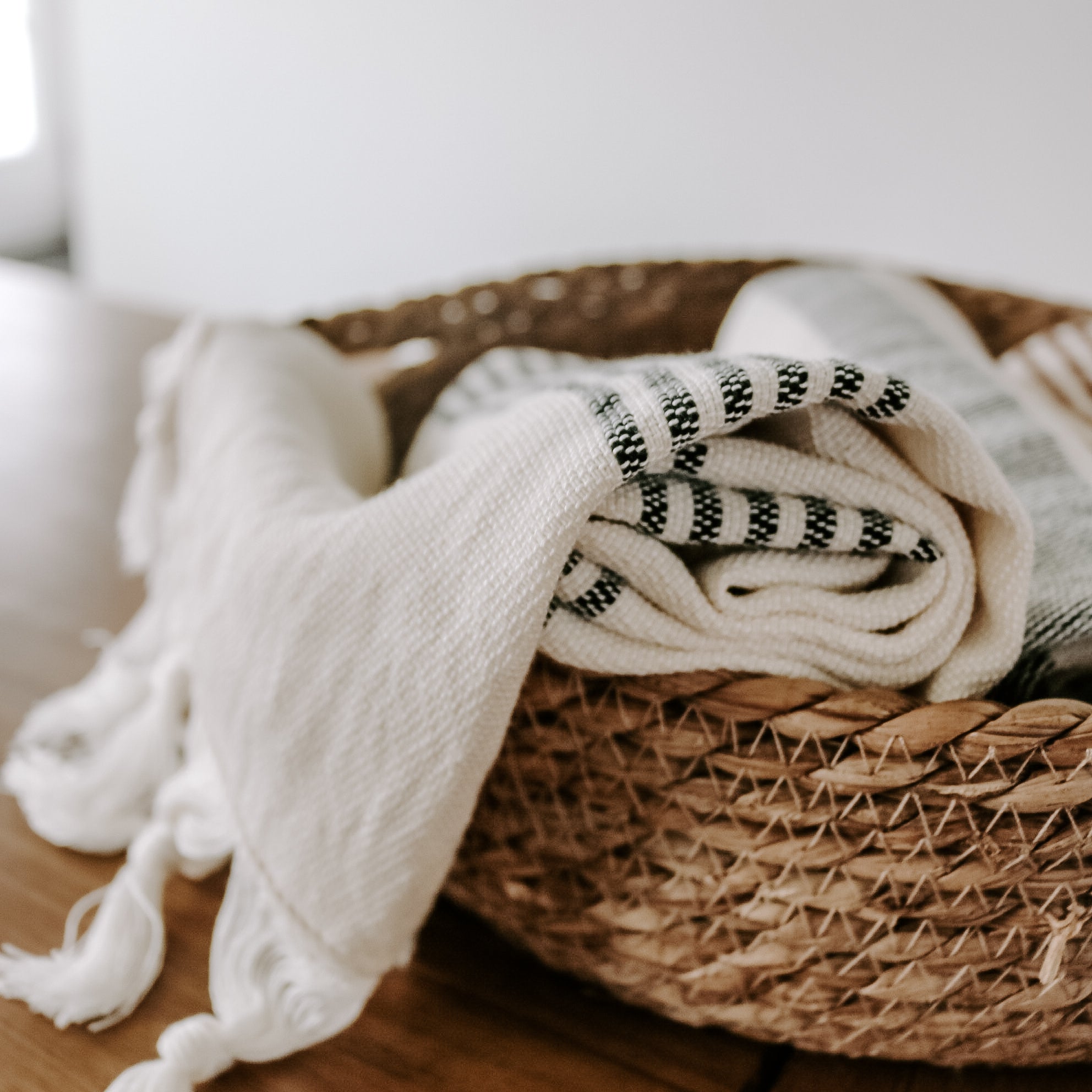 Turkish Cotton & Bamboo Hand Towel (Multi Stripe)
