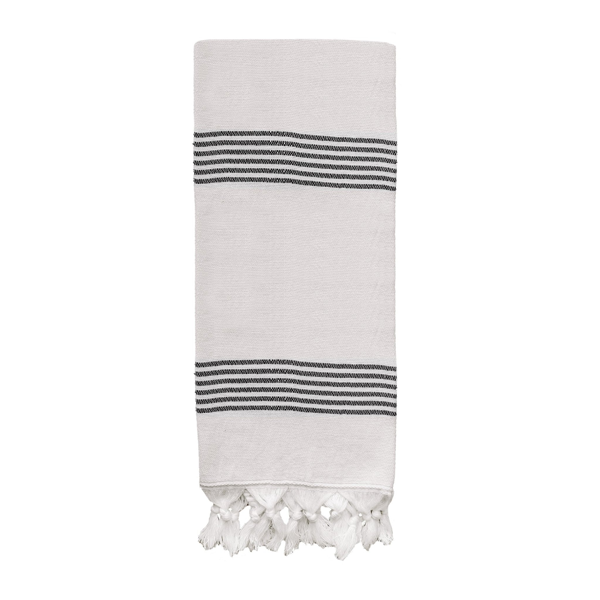 Turkish Cotton & Bamboo Hand Towel (Multi Stripe)