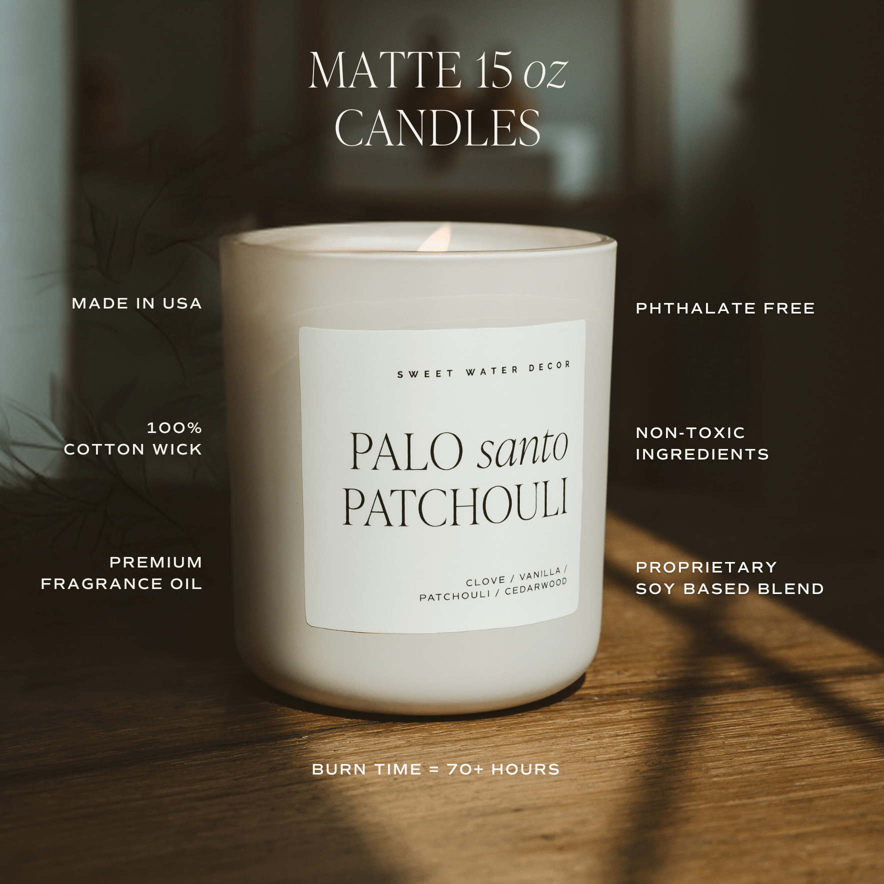 Salt and Sea Soy Candle (15oz Tan Matte Jar)