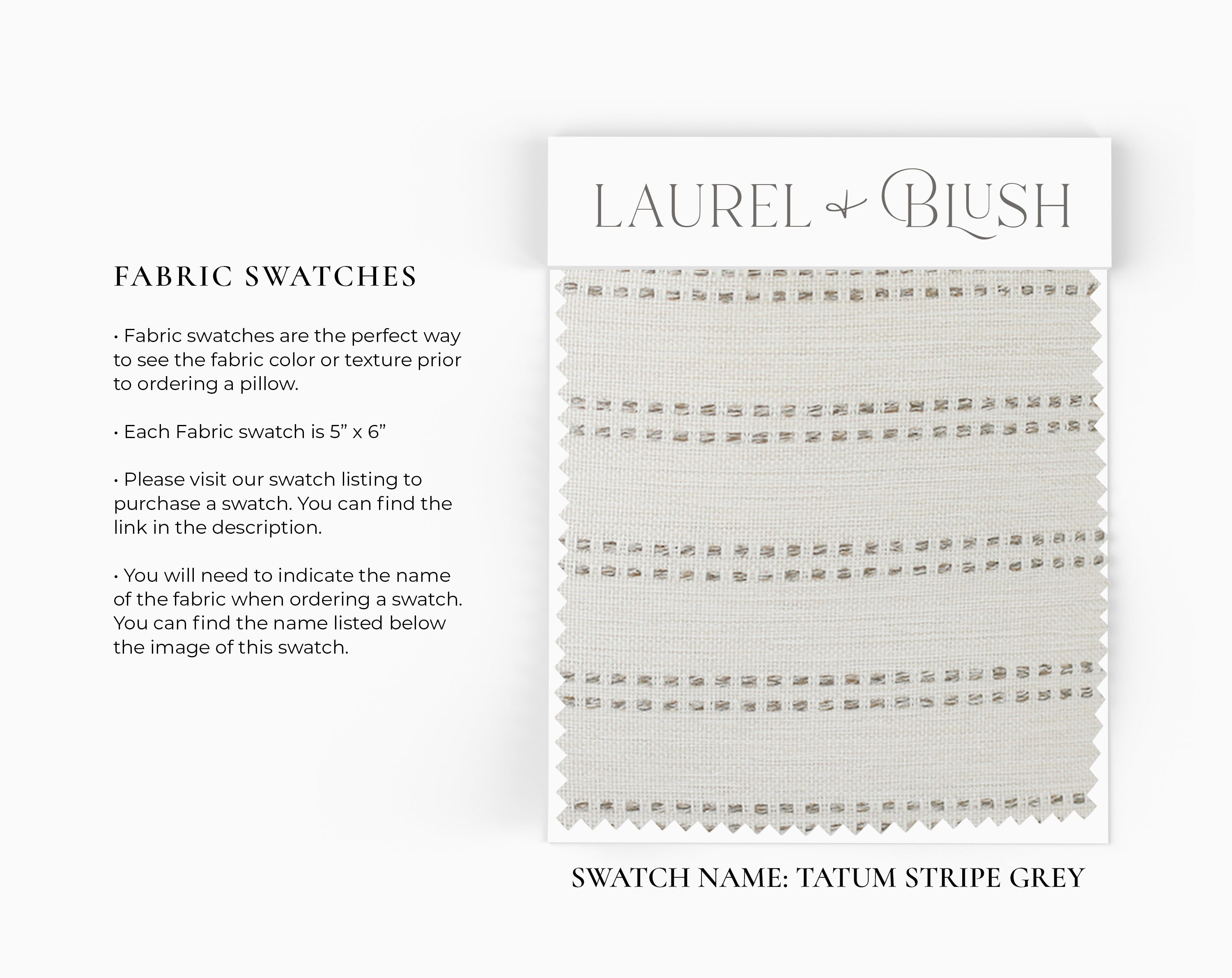 Tatum Stripe Grey Pillow Cover