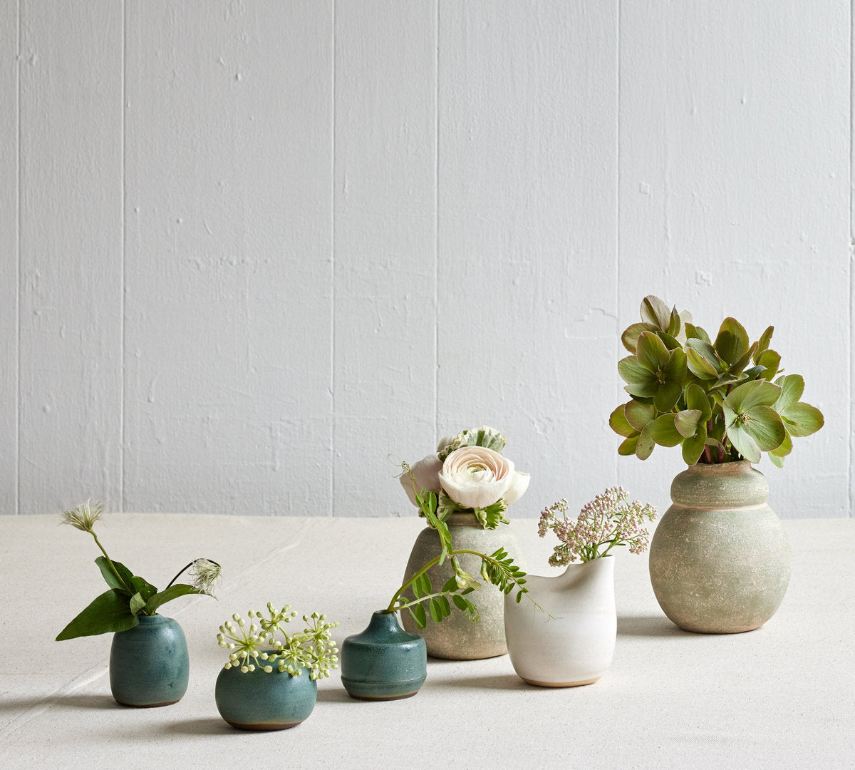 Terra Cotta Bud Vase in Greenwash
