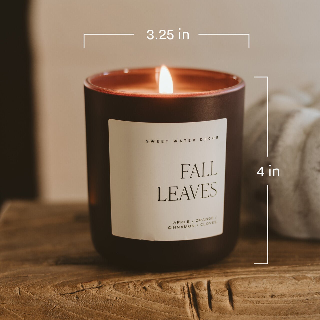 Hello Fall Soy Candle (15 oz Brown Matte Jar)