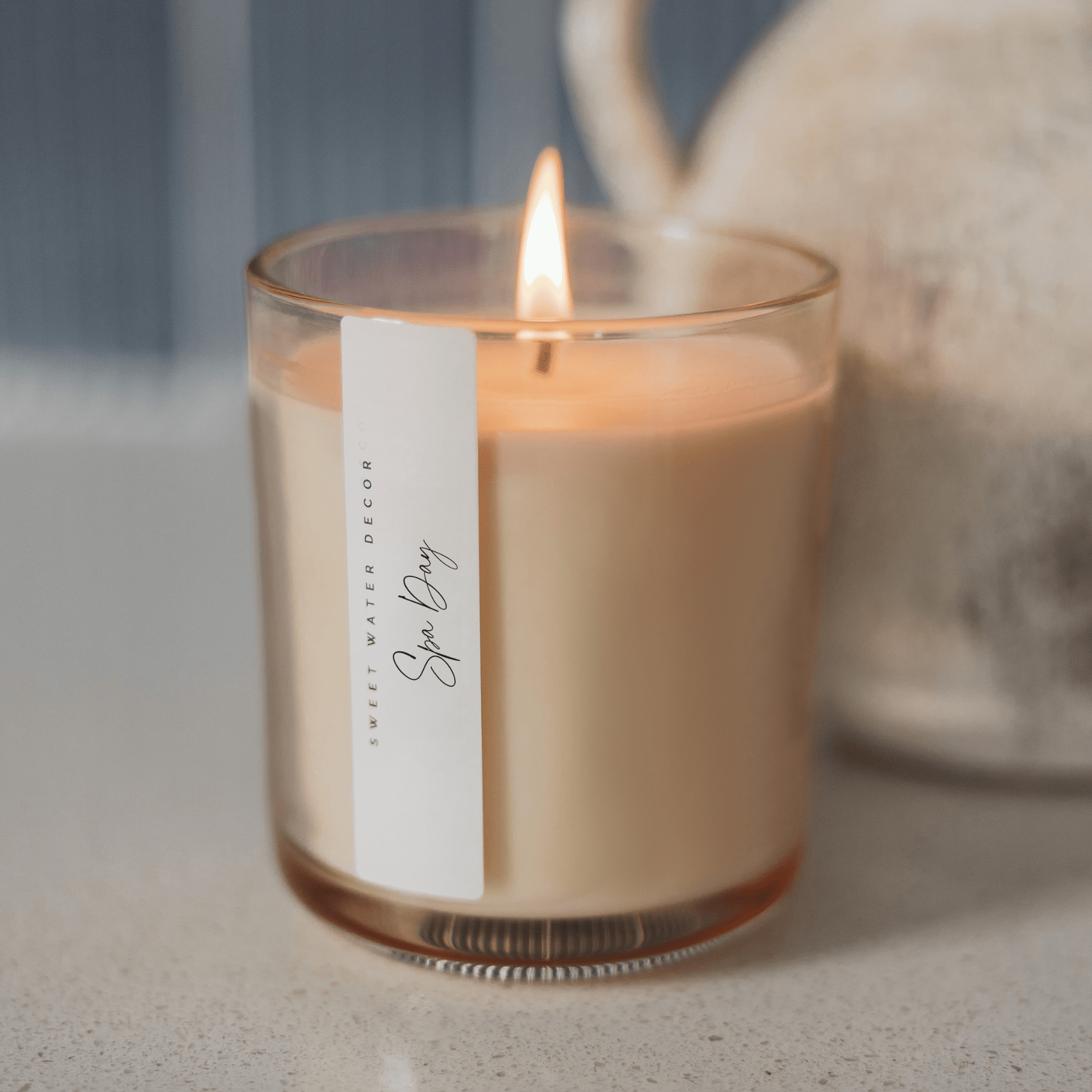 Spa Day Soy Candle  (12oz. Tinted Glass Jar)