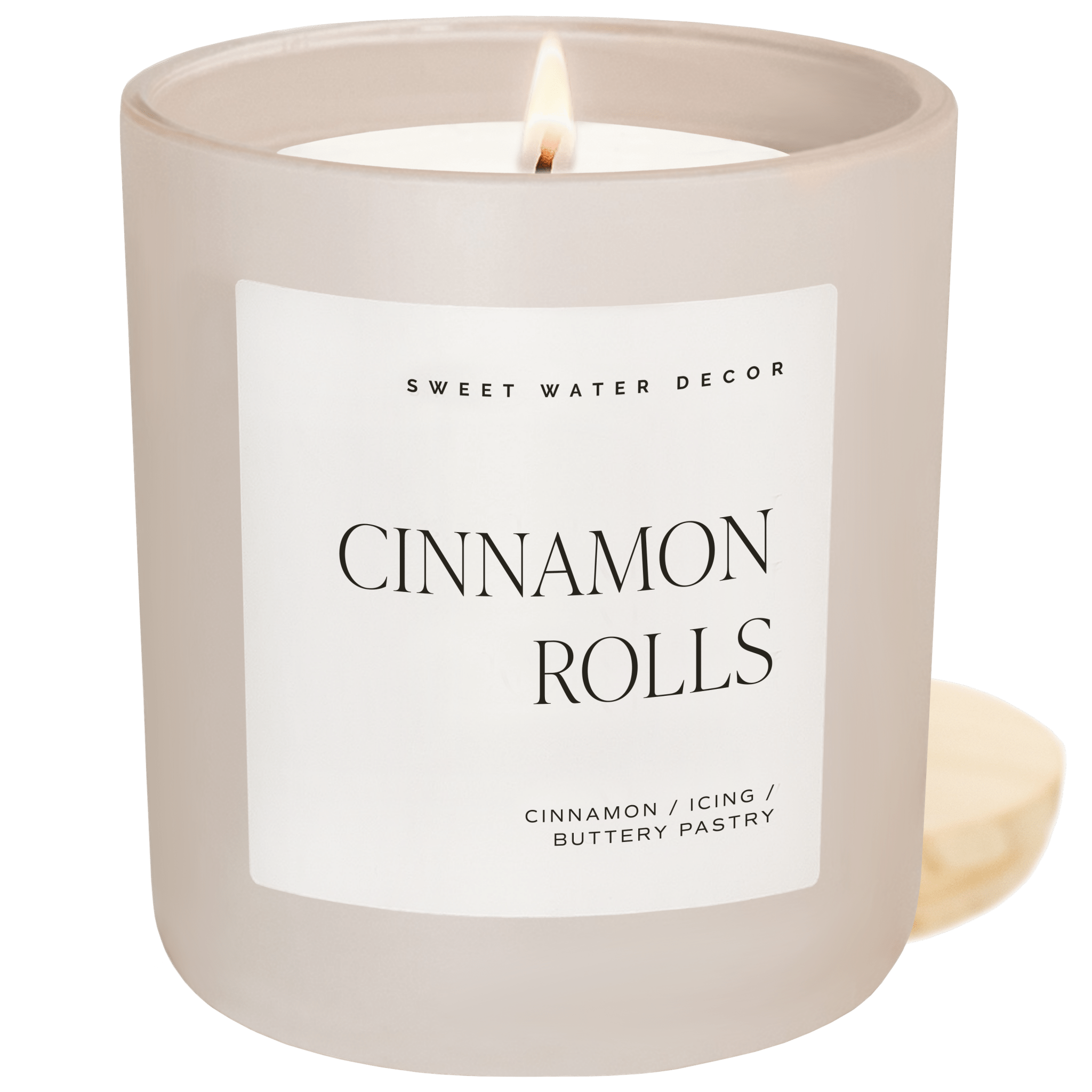 Cinnamon Rolls Soy Candle (15oz Tan Matte Jar)