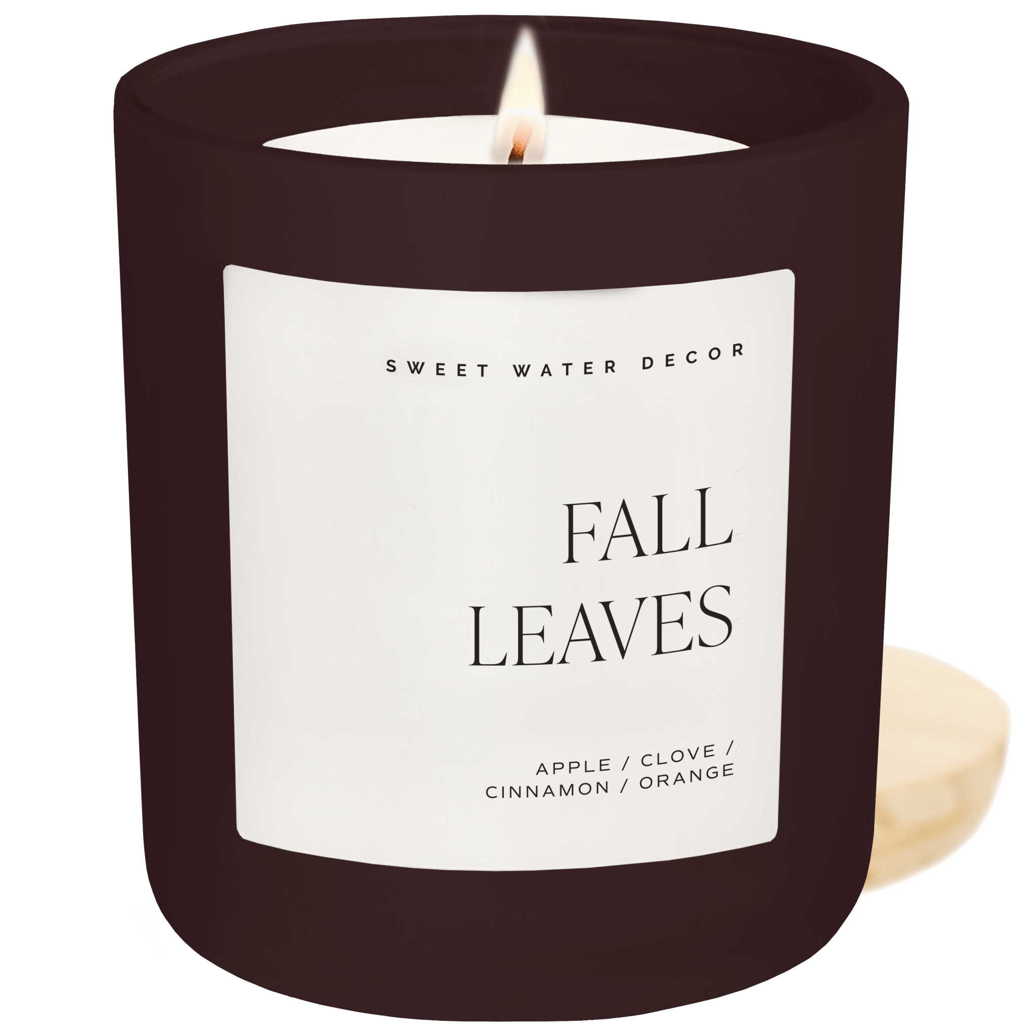 Fall Leaves Soy Candle (15 oz Brown Matte Jar)