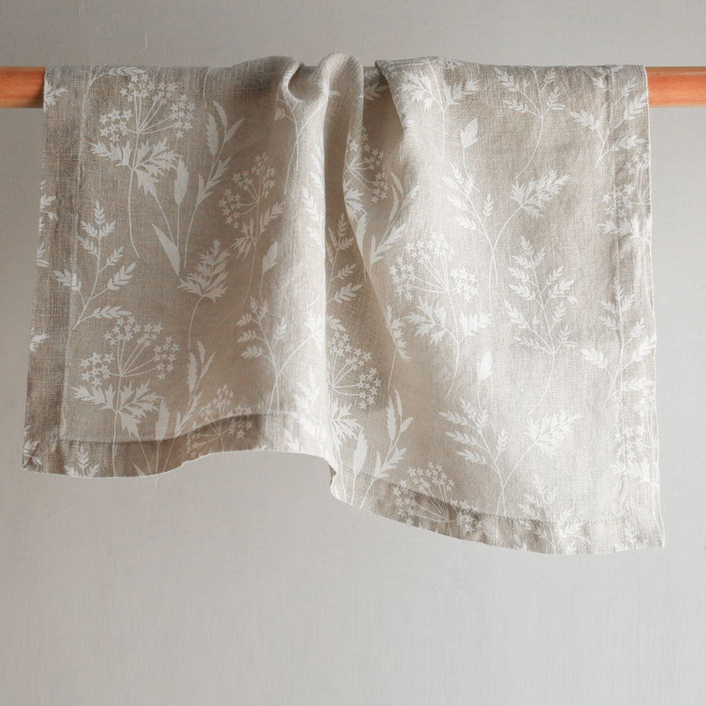 Natural Wheat Cloth Floral Napkins