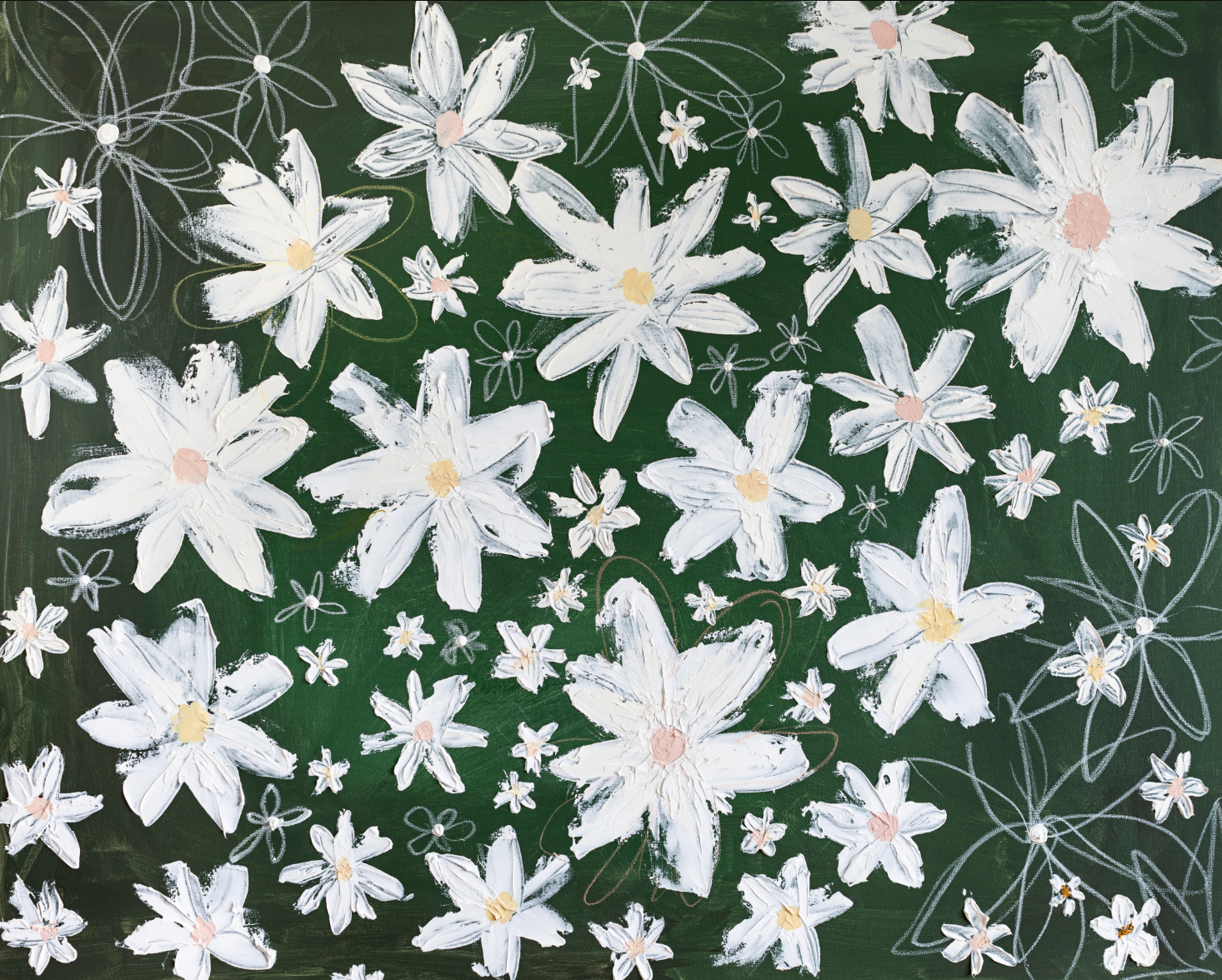 Daisy Party Canvas Wall Art