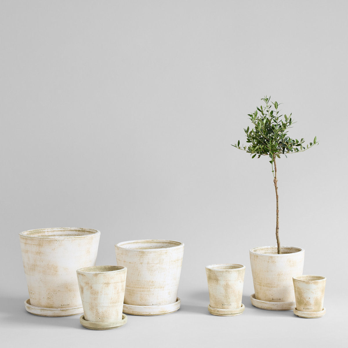 Basic Planter, White Patina