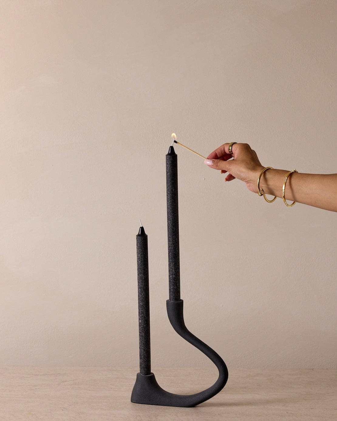 Ebony Muted Candelabra