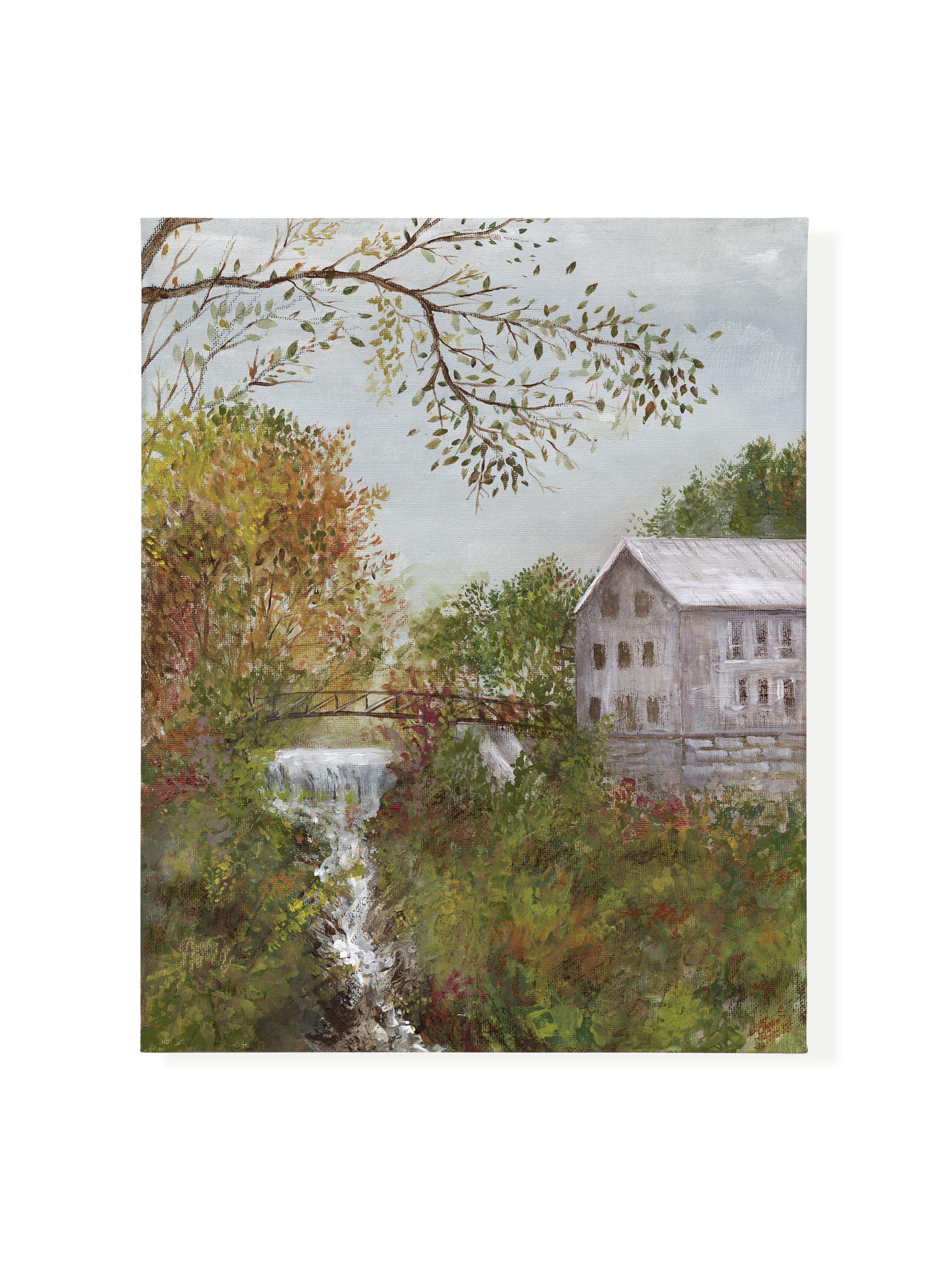 Fall at the Mill Canvas Wall Art