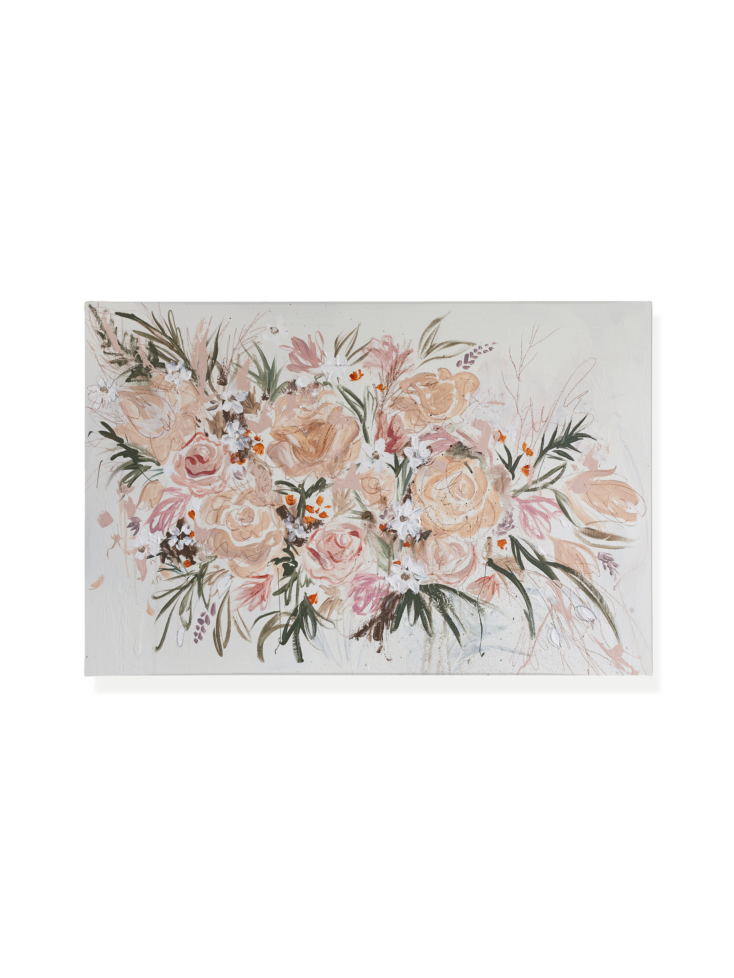 Peachy Dutch Floral Canvas Wall Art