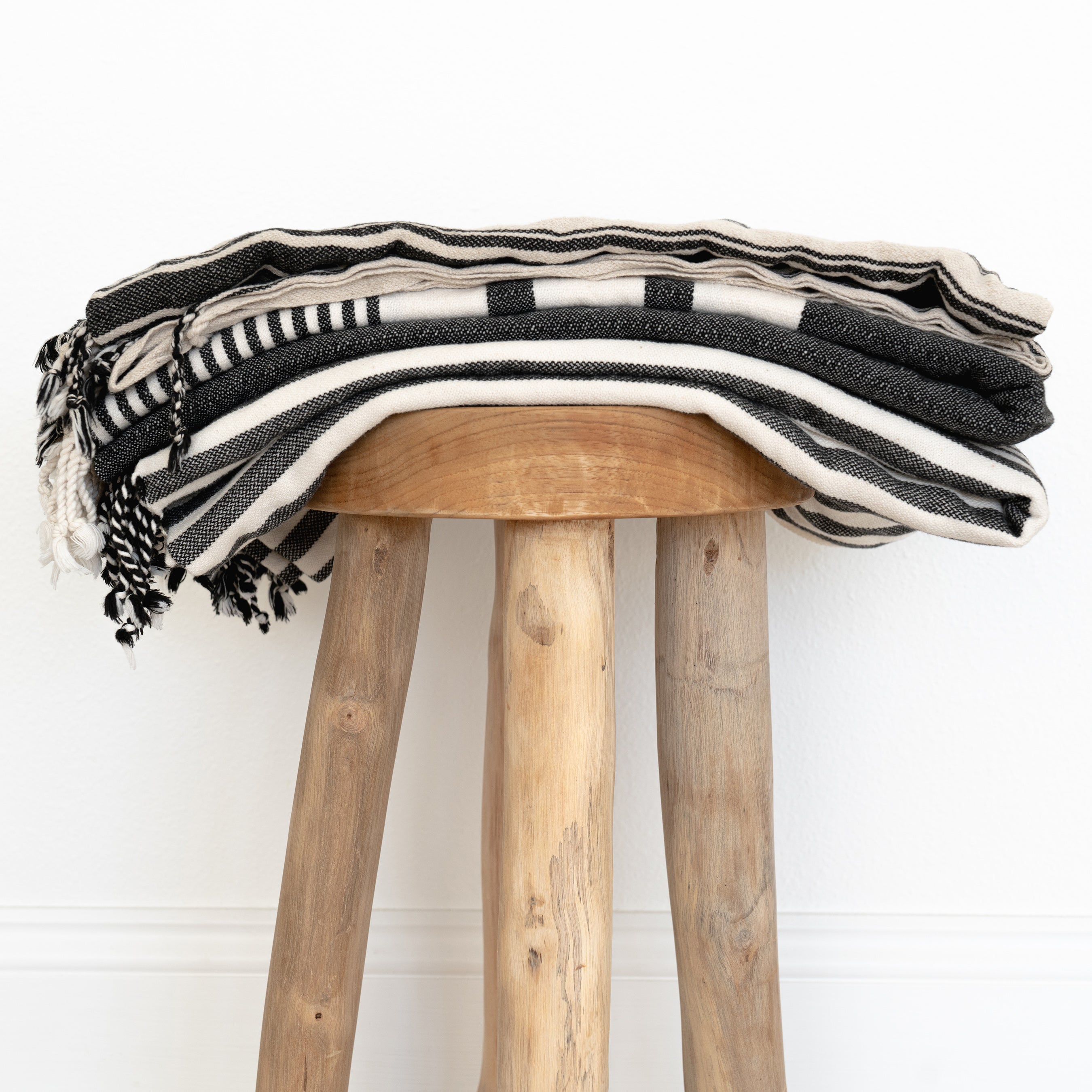 Solid Teak Stool | Accent Wood Stool Side Table